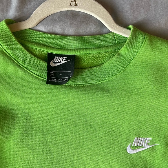 Lime Green Nike Sweatshirt - Picture 2 of 5